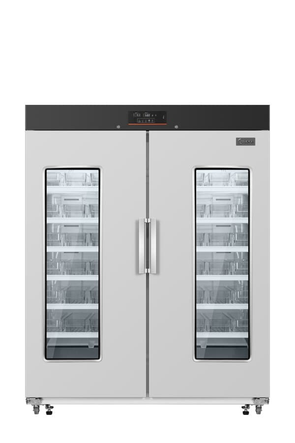 Precision temperature blood bank refrigerator